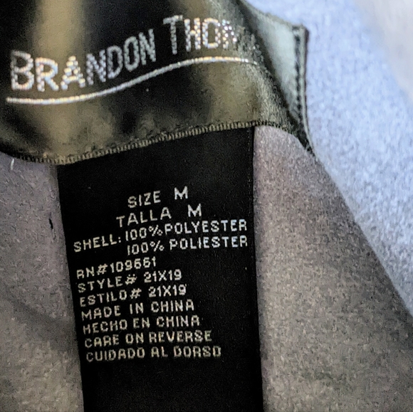 Brandon Thomas Blue Grey Suede/ Fur reversible Jacket M - Picture 7 of 7